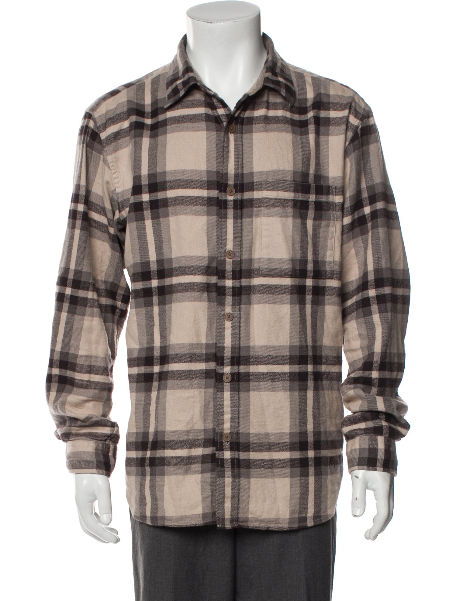 J.W. Anderson Plaid Print Long Sleeve Shirt