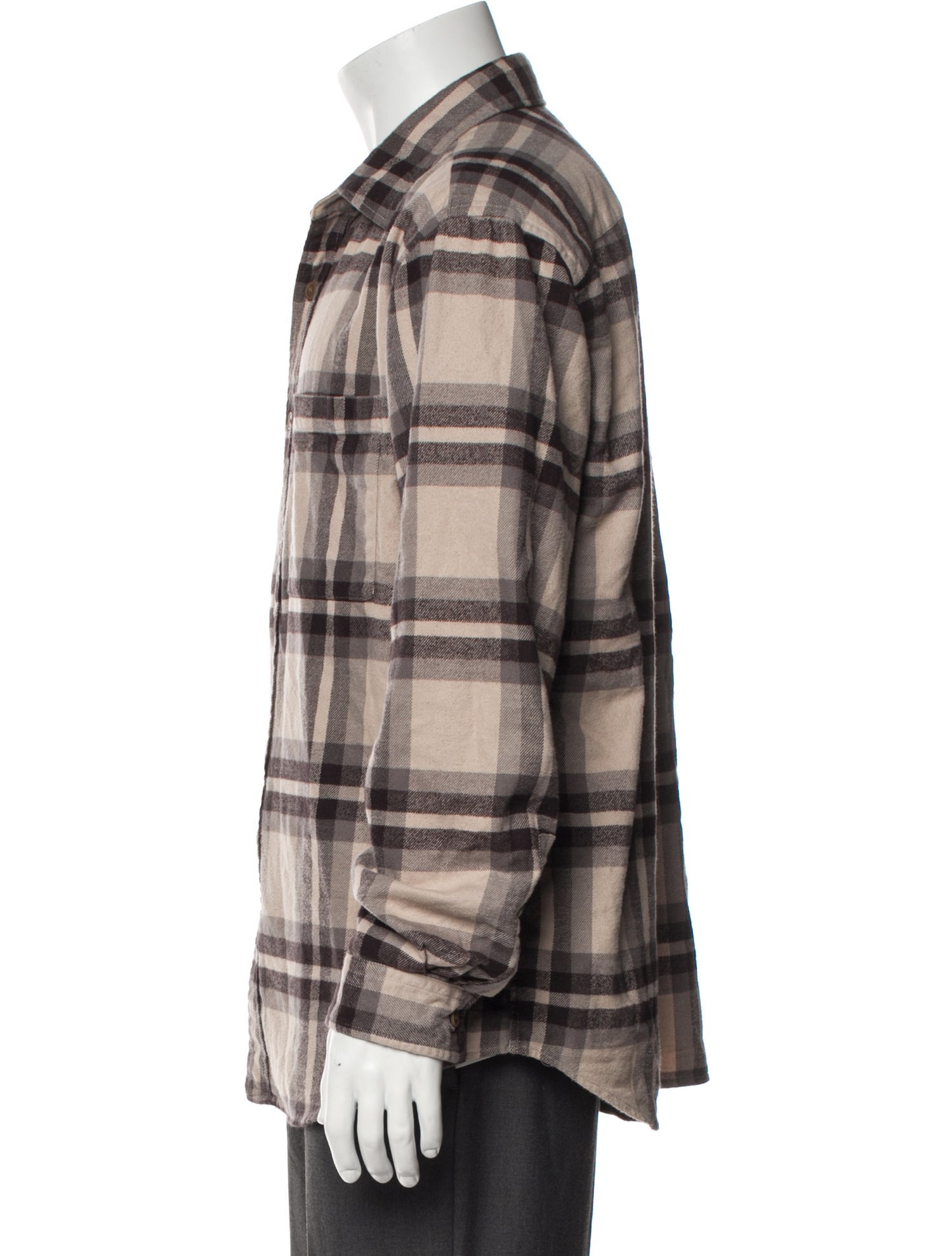 J.W. Anderson Plaid Print Long Sleeve Shirt