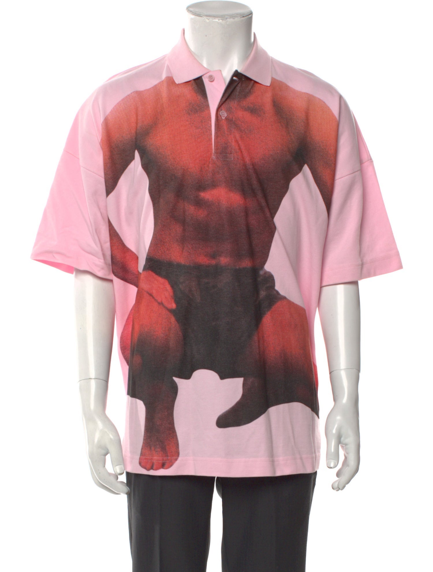 J.W. Anderson Colorblock Pattern Crew Neck Polo Shirt