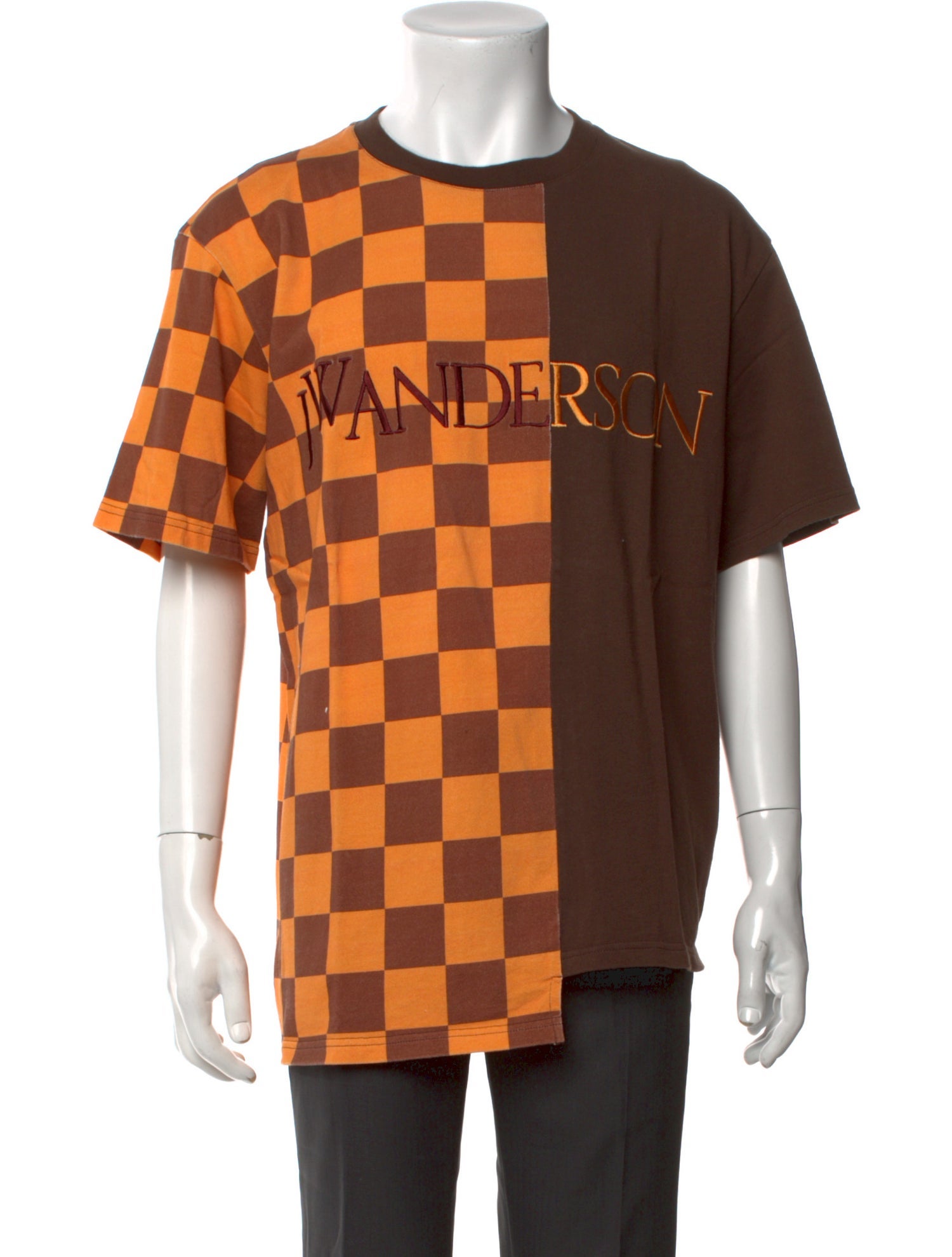 J.W. Anderson Plaid Print Crew Neck T-Shirt