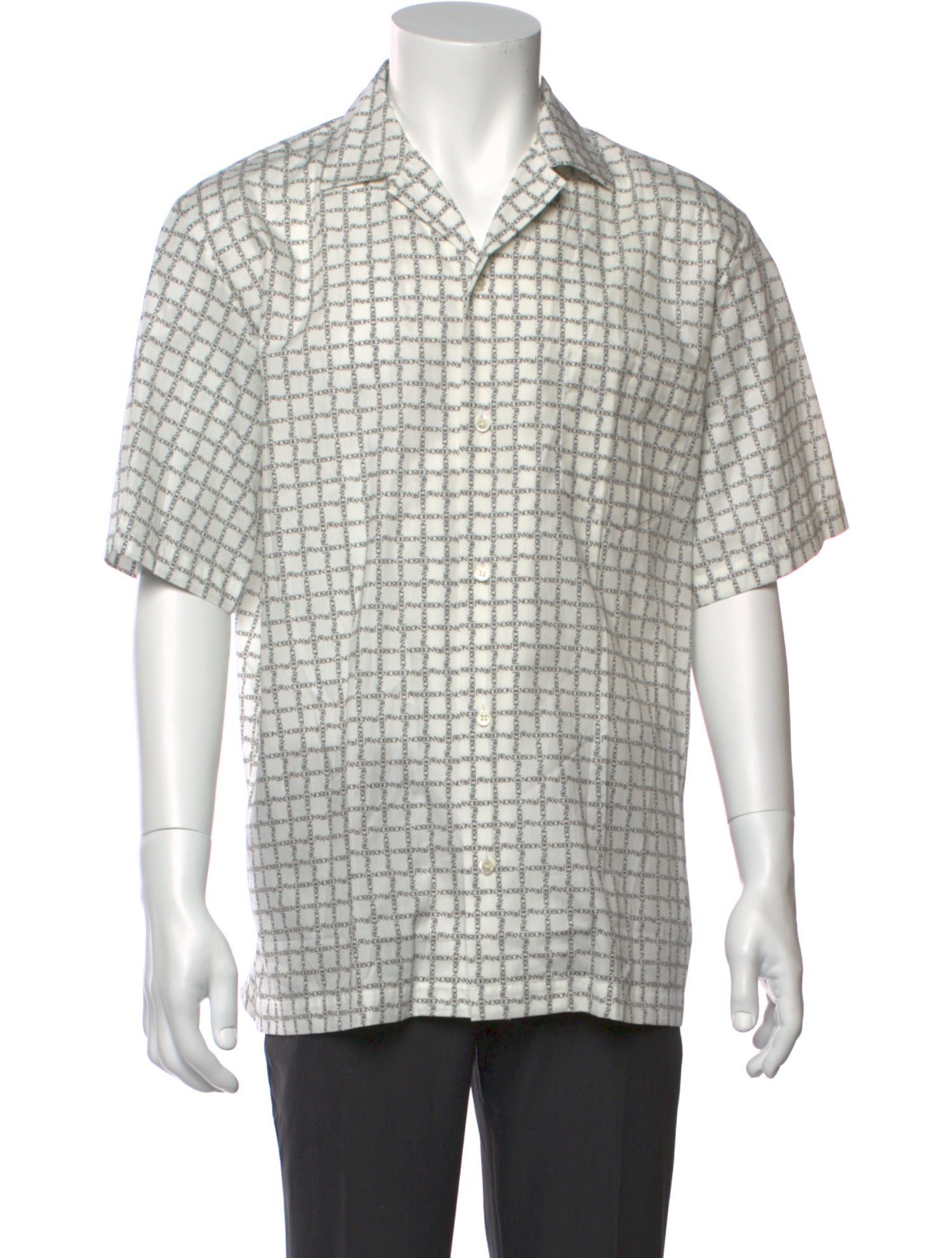 J.W. Anderson Plaid Print Short Sleeve Shirt