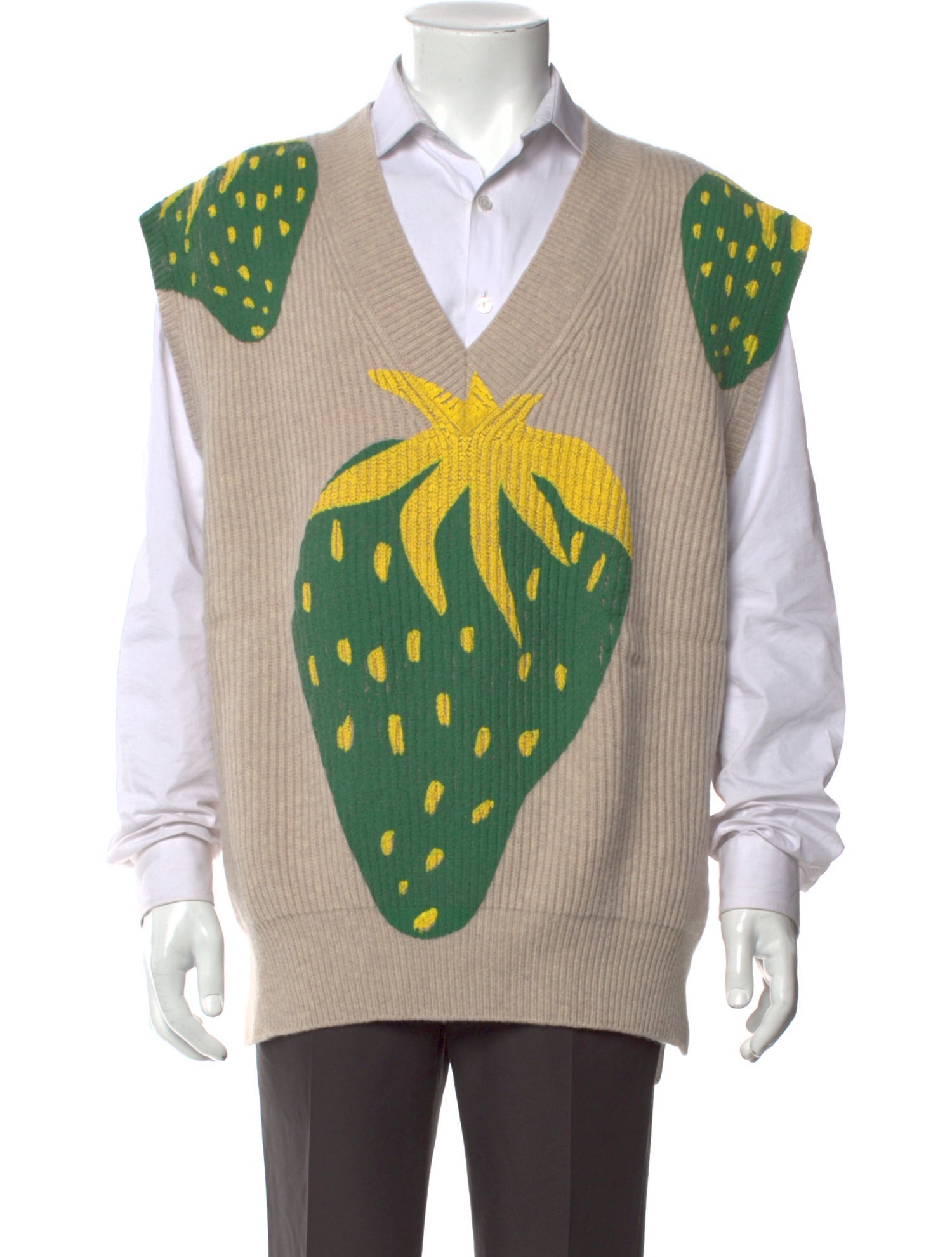 J.W. Anderson Wool Graphic Print Sweater Vest