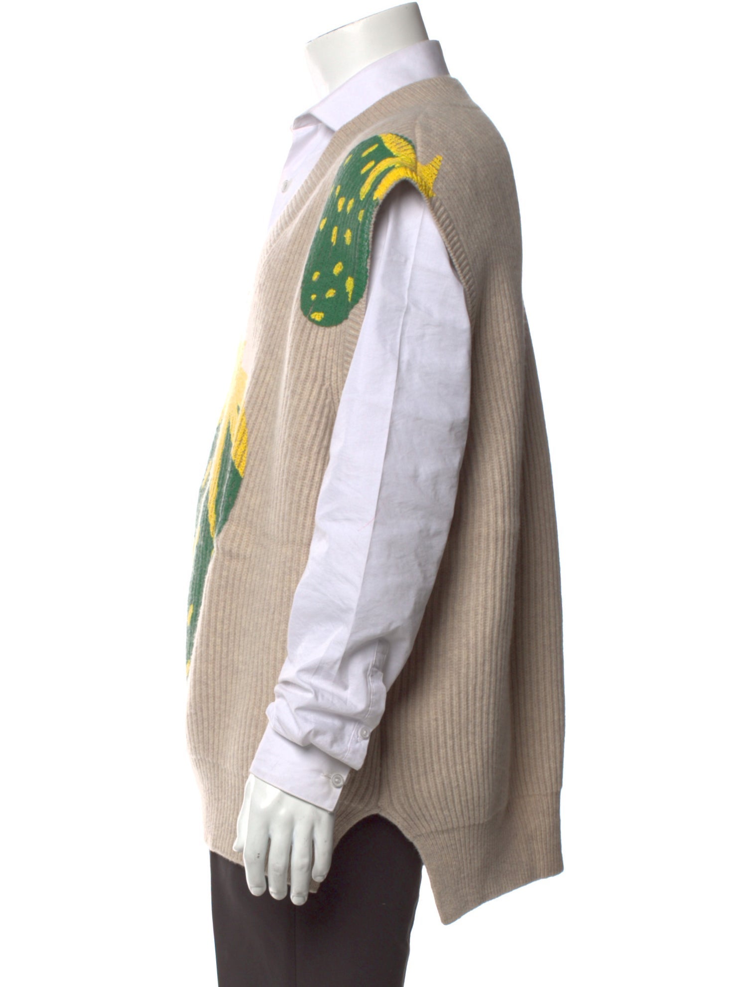 J.W. Anderson Wool Graphic Print Sweater Vest