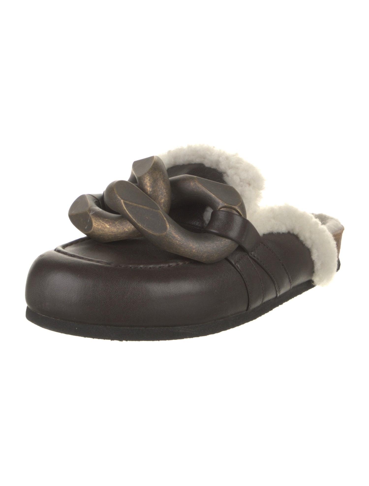 J.W. Anderson Leather Chain-Link Accents Mules