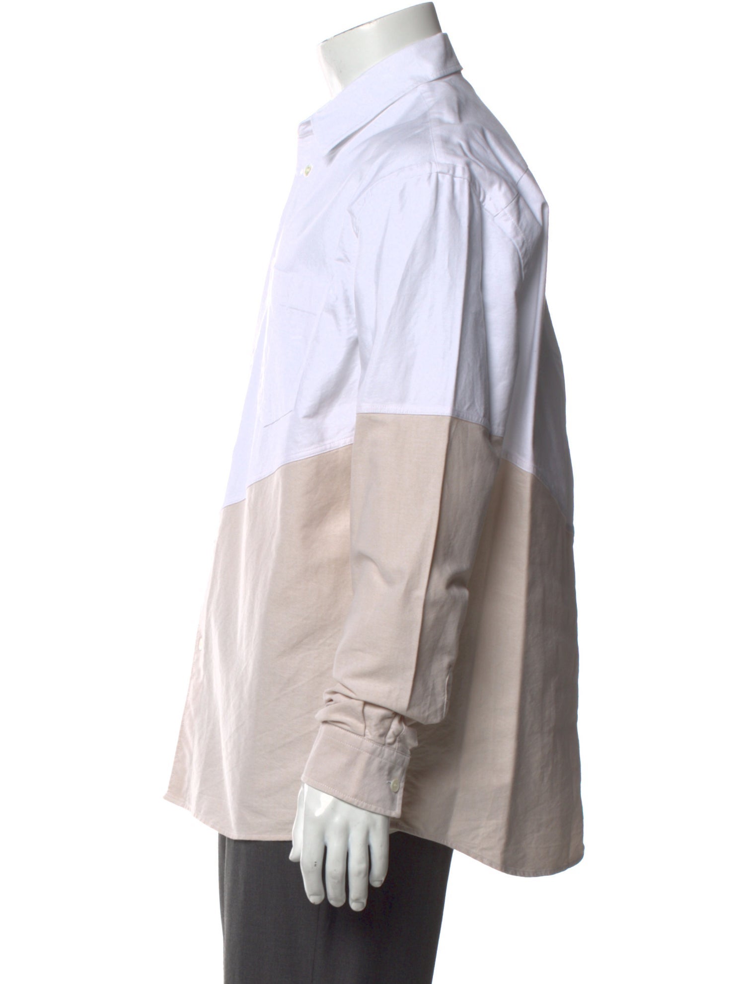 J.W. Anderson Colorblock Pattern Long Sleeve Dress Shirt