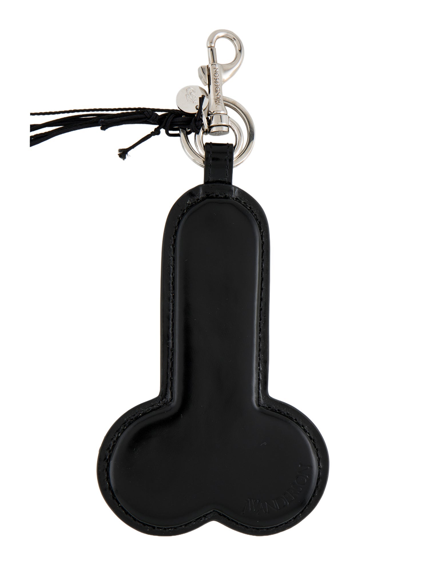Jacquemus Leather Mini Handbag Keychain - White Keychains