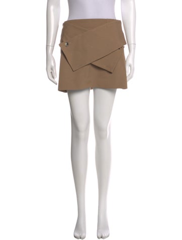 Pre-owned Jw Anderson Virgin Wool Mini Skirt In Neutral