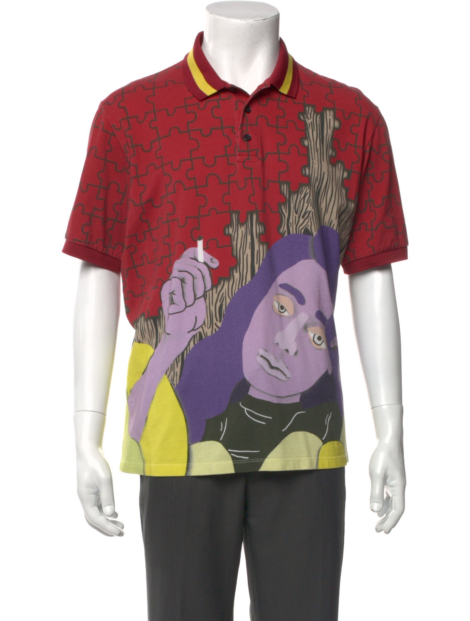 J.W. Anderson Printed Collar Polo Shirt