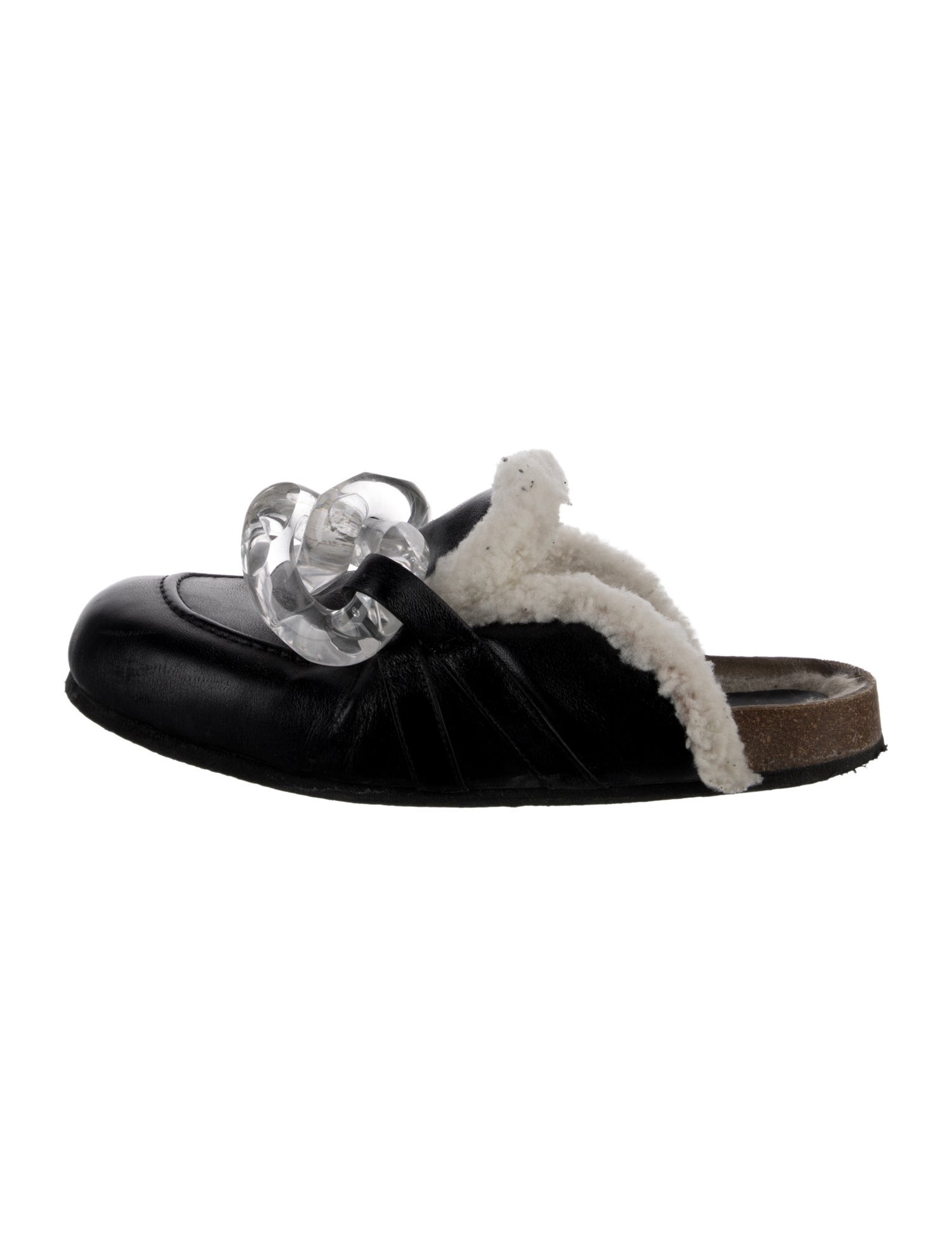J.W. Anderson Leather Chain-Link Accents Slippers