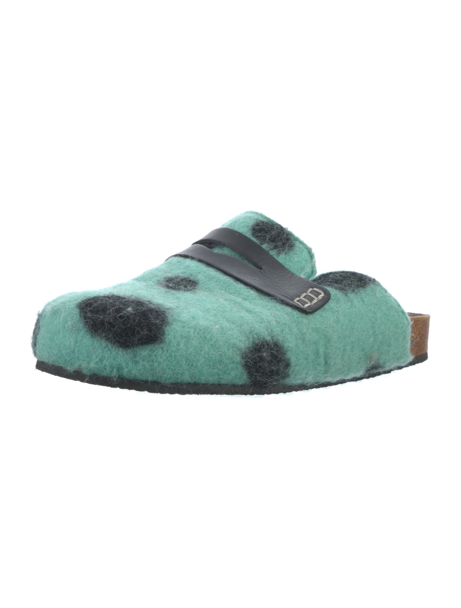 J.W. Anderson Polka Dot Print Mules - Green Flats, Shoes