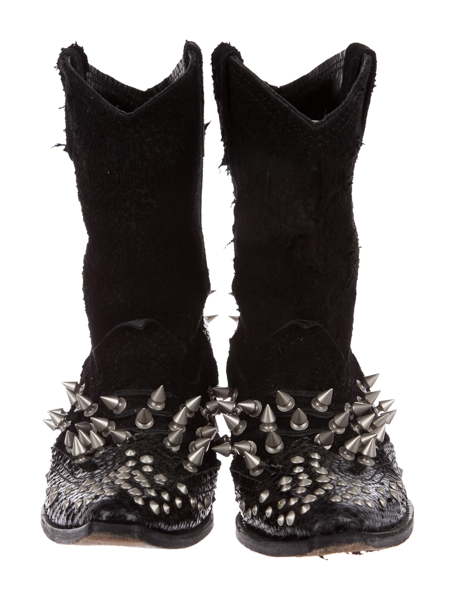 Junya Watanabe Comme des Garçons Spiked Western Boots - Black