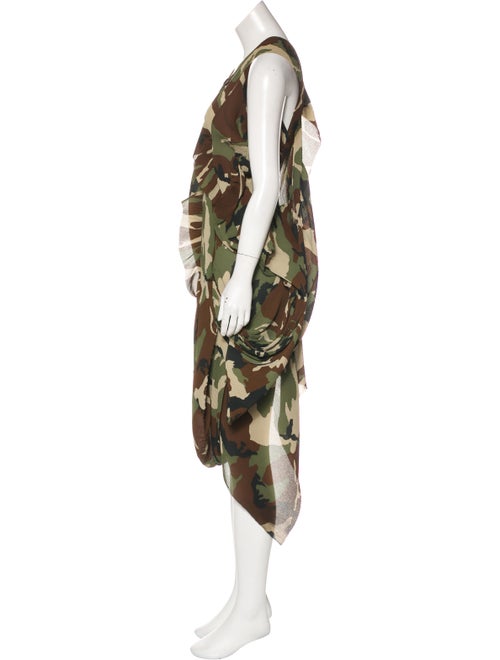 Junya Watanabe Comme des Garçons Camo Print Plissé Dress
