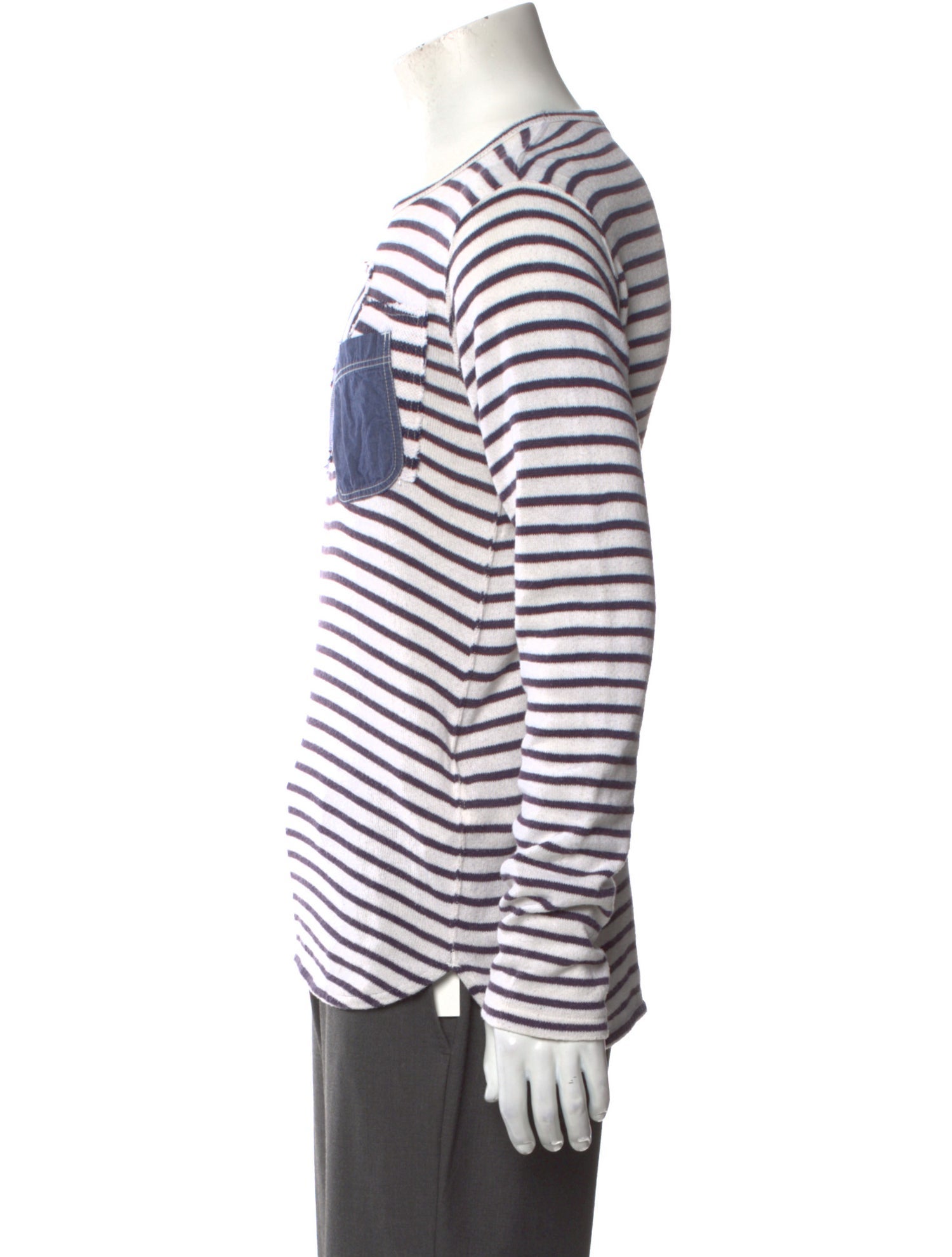 Dolce & Gabbana Black White Stripe Polka V-Neck Pullover Sweater