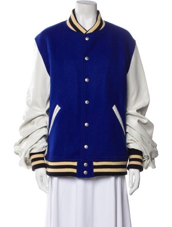 Junya Watanabe Comme des Garçons Wool Colorblock Pattern Bomber Jacket