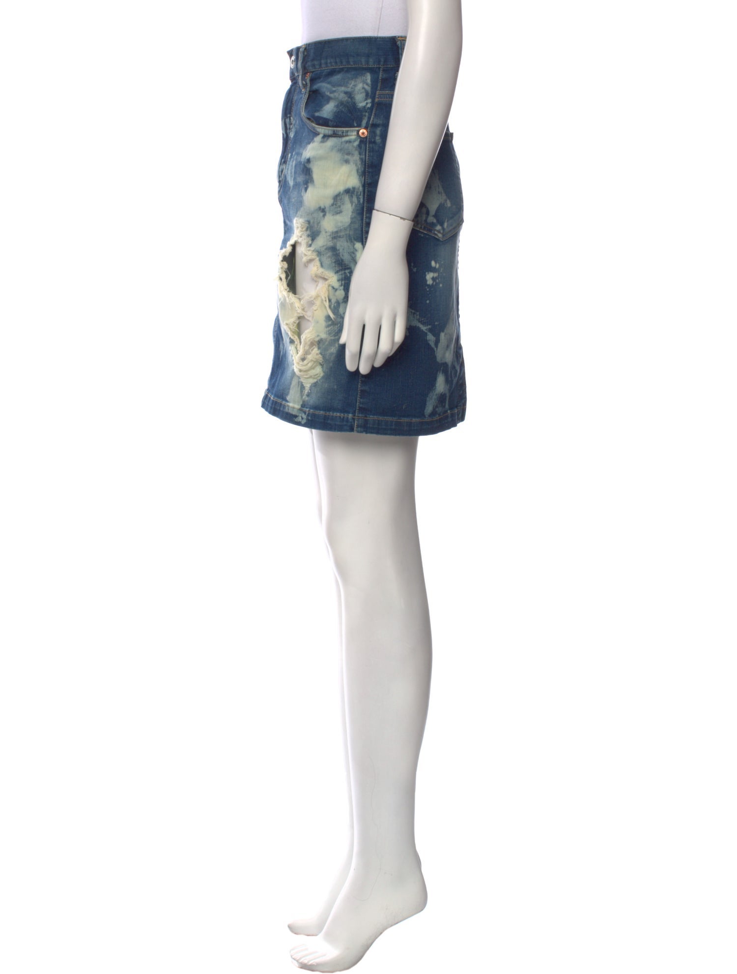 Junya Watanabe Comme des Garçons Tie-Dye Print Mini Skirt