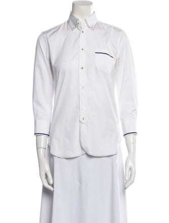 Junya Watanabe Comme des Garçons Three-Quarter Sleeve Button-Up Top