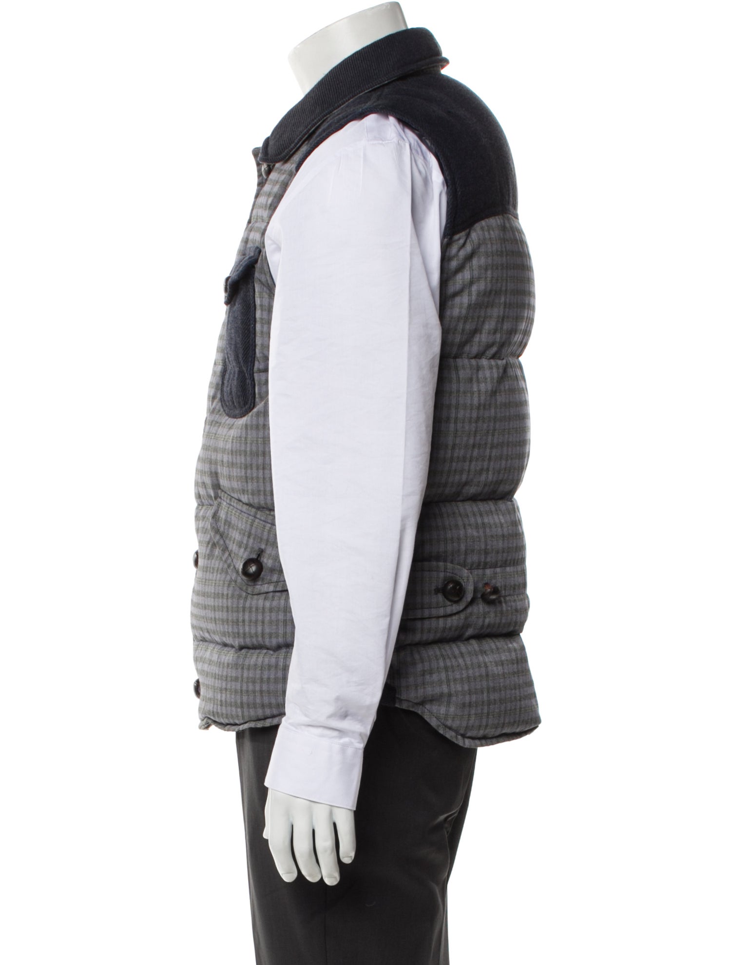 Junya Watanabe Comme des Garçons Duvetica Plaid Print Vest