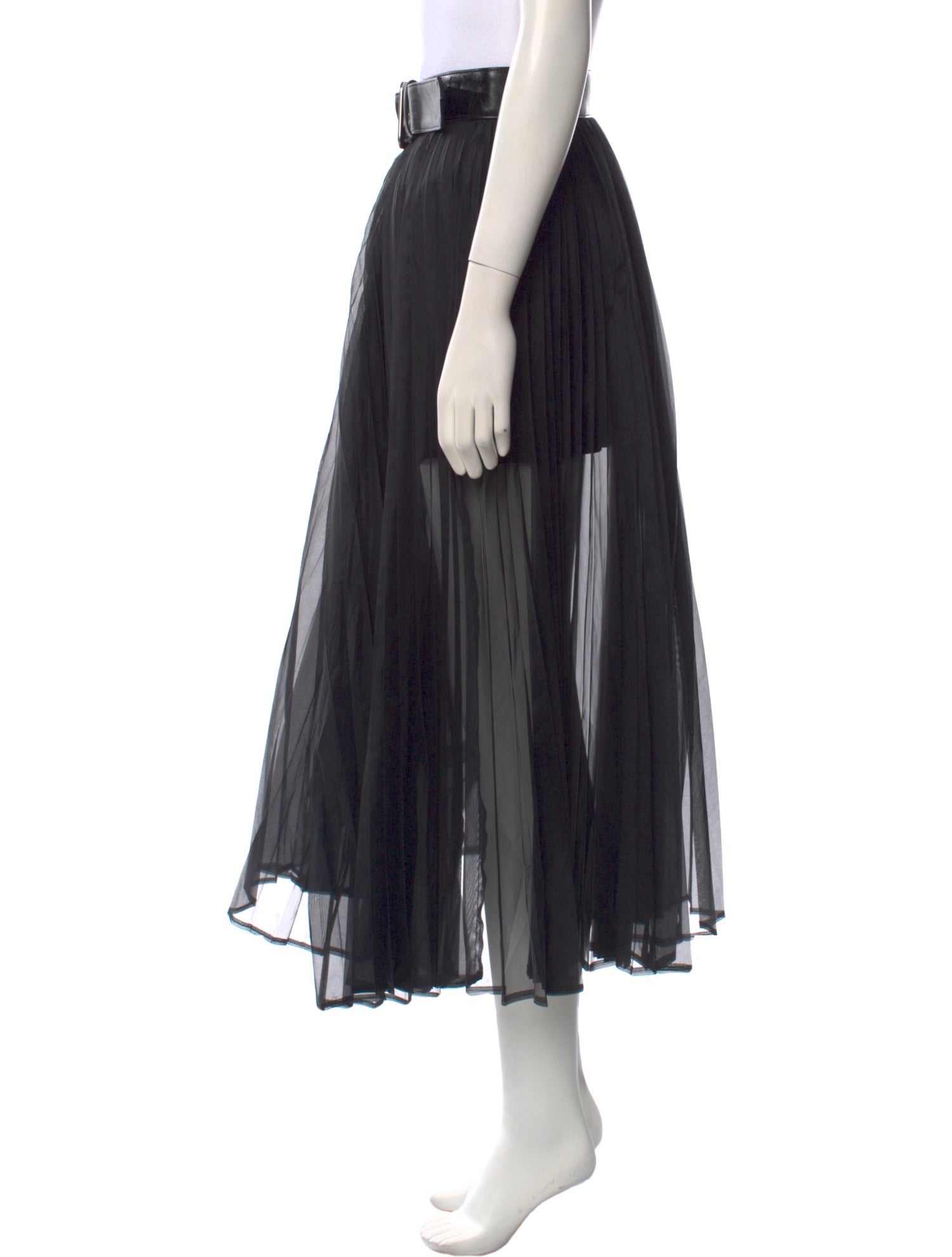Junya Watanabe Comme des Garçons Pleated Accents Midi Length Skirt