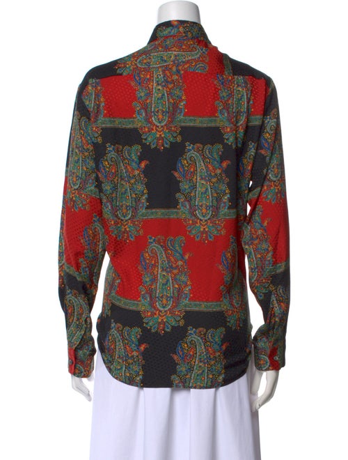 Junya Watanabe Comme des Garçons Silk Floral Print Button-Up Top