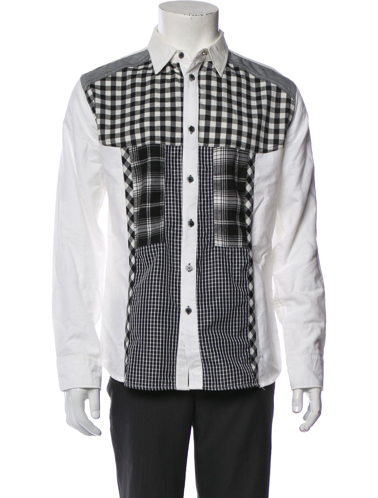 Junya Watanabe Comme des Garçons Plaid Print Long Sleeve Shirt