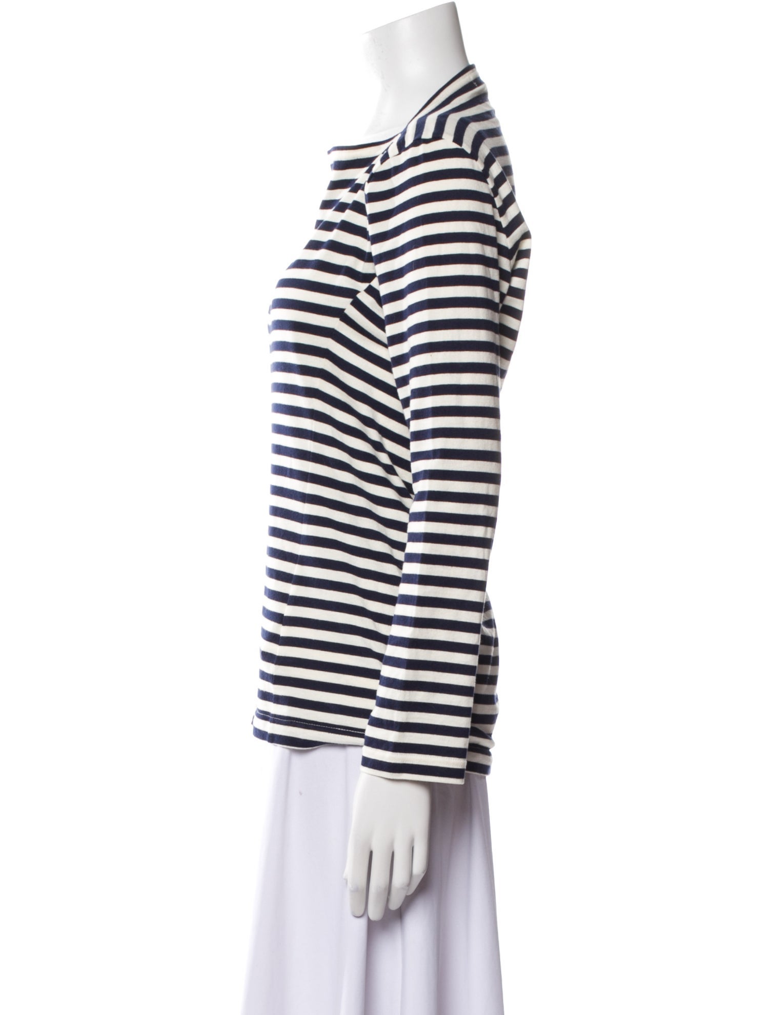 Junya Watanabe Comme des Garçons Striped Bateau Neckline Top