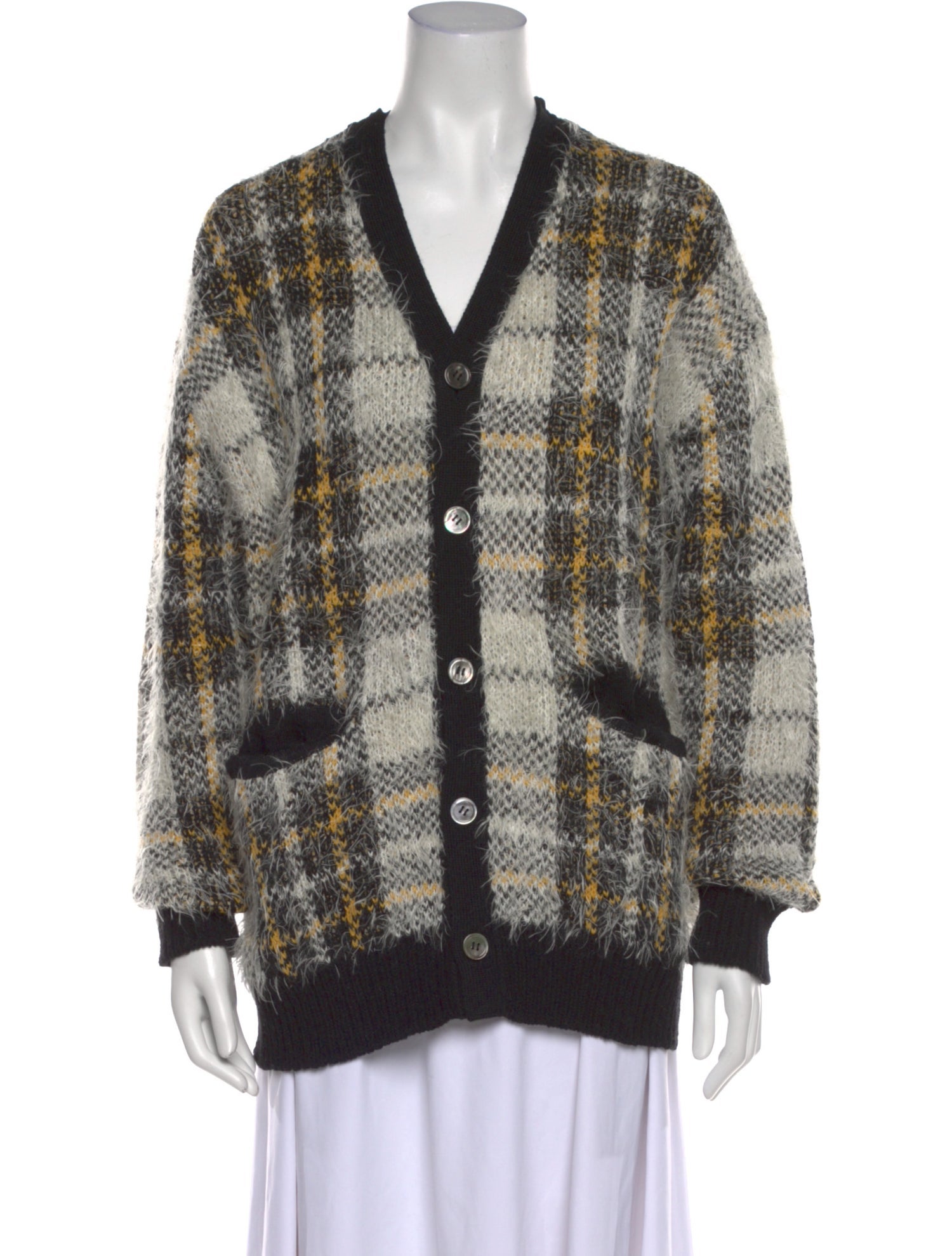 Junya Watanabe Comme des Garçons Wool Plaid Print Sweater