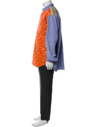 Junya Watanabe Comme des Garçons Colorblock Pattern Overcoat