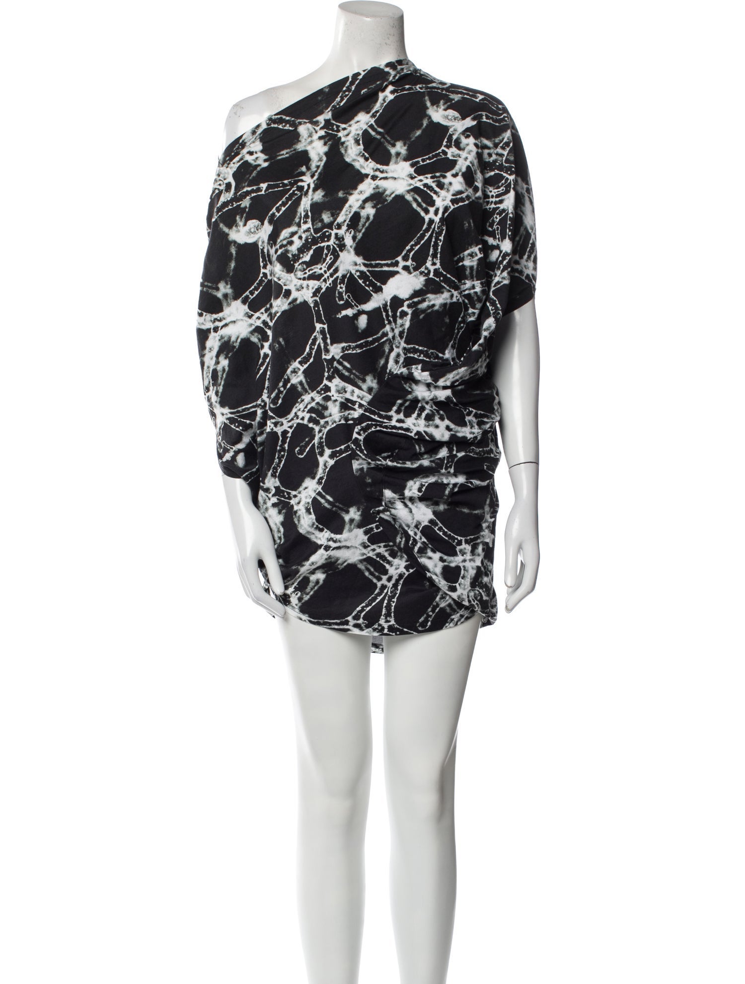 Junya Watanabe Comme des Garçons Printed One-Shoulder Tunic