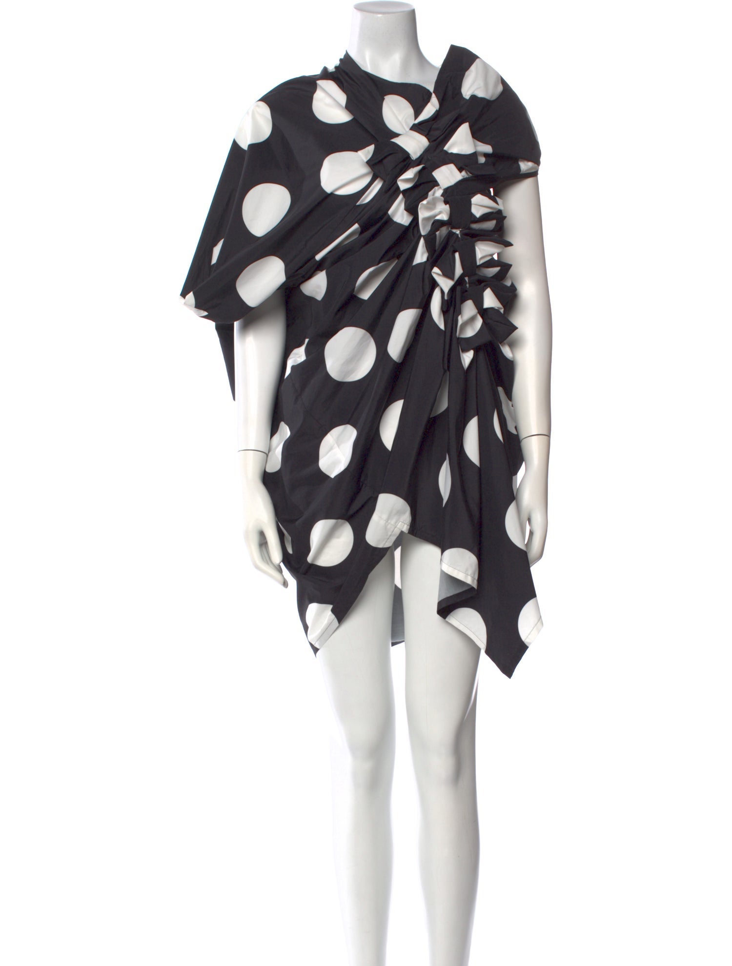 Junya Watanabe Comme des Garçons Polka Dot Print Mock Neck Bodysuit