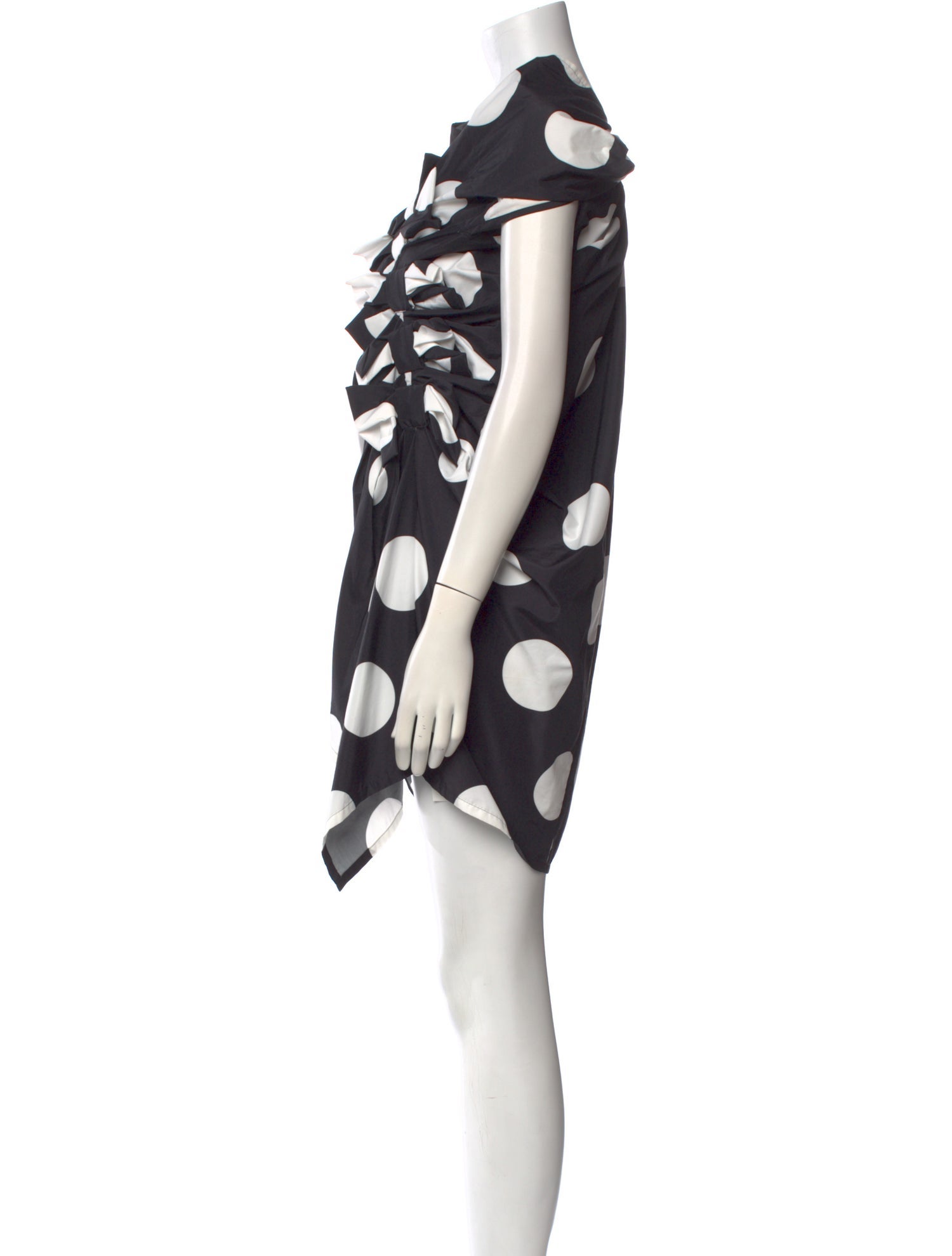 Junya Watanabe Comme des Garçons Polka Dot Print Mock Neck Bodysuit