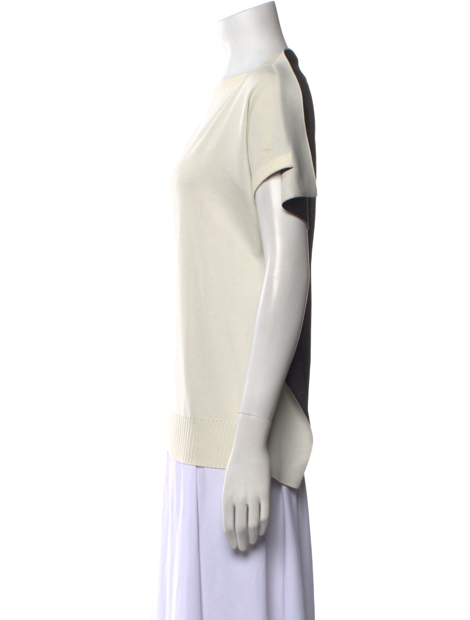 Junya Watanabe Comme des Garçons Bateau Neckline Short Sleeve Top