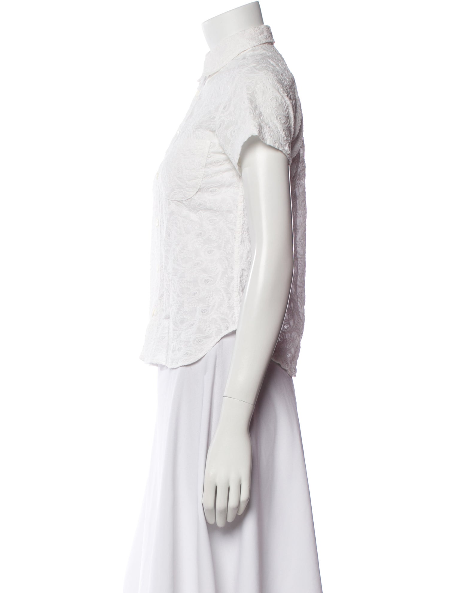 Junya Watanabe Comme des Garçons Late 2000's - Early 2010's Short Sleeve Button-Up Top