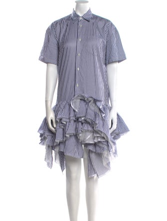 Junya Watanabe Comme des Garçons Striped Knee-Length Dress