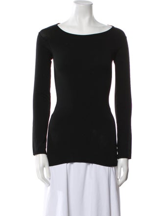 Junya Watanabe Comme des Garçons Bateau Neckline Long Sleeve Top