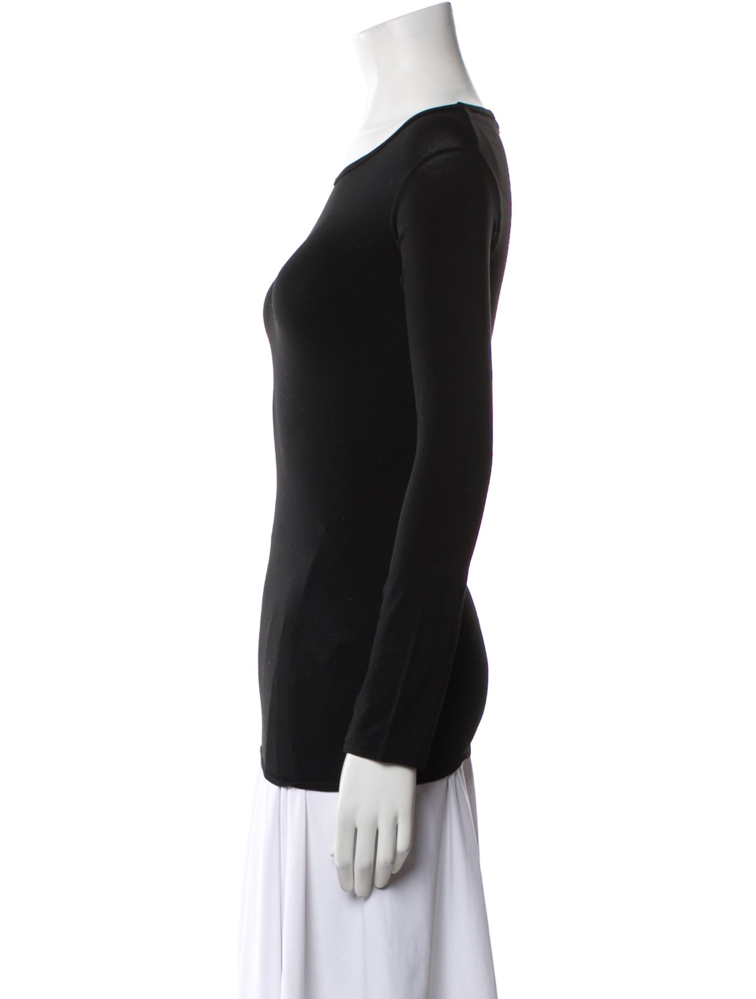 Junya Watanabe Comme des Garçons Bateau Neckline Long Sleeve Top