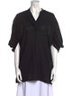 Junya Watanabe Comme des Garçons Wool V-Neck Blouse