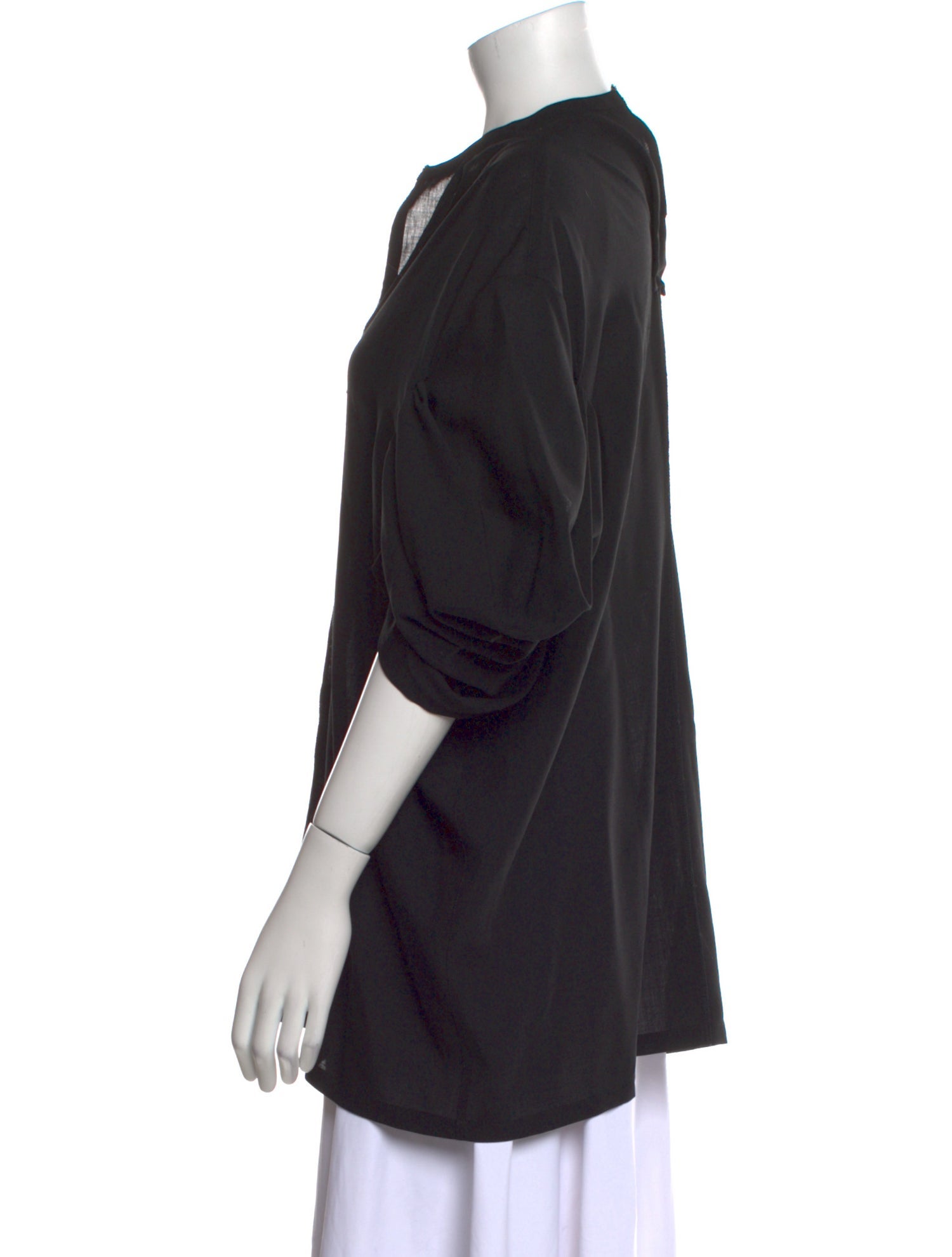 Junya Watanabe Comme des Garçons Wool V-Neck Blouse