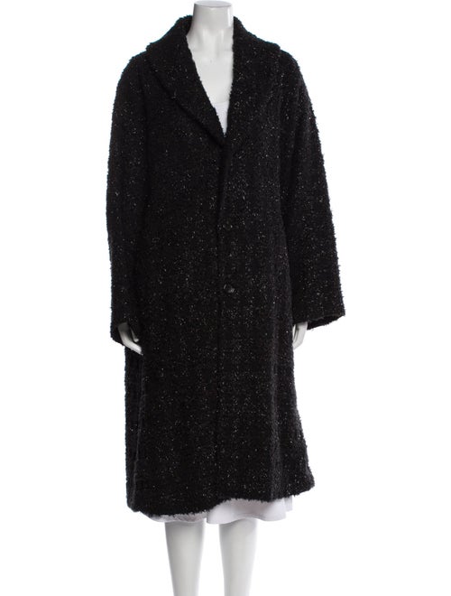 Junya Watanabe Comme des Garçons Mohair Tweed Pattern Faux Fur Coat
