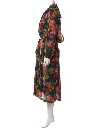 Junya Watanabe Comme des Garçons Floral Print Midi Length Dress