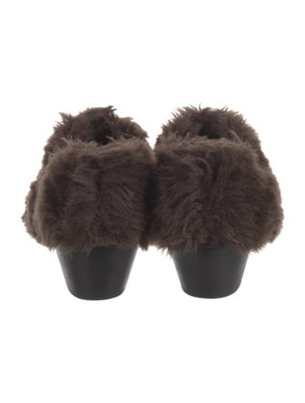 Junya Watanabe Comme des Garçons Shearling Fur Trim Mules