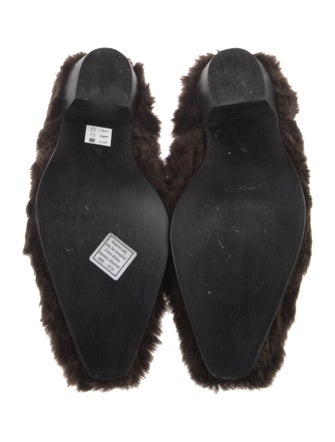 Junya Watanabe Comme des Garçons Shearling Fur Trim Mules