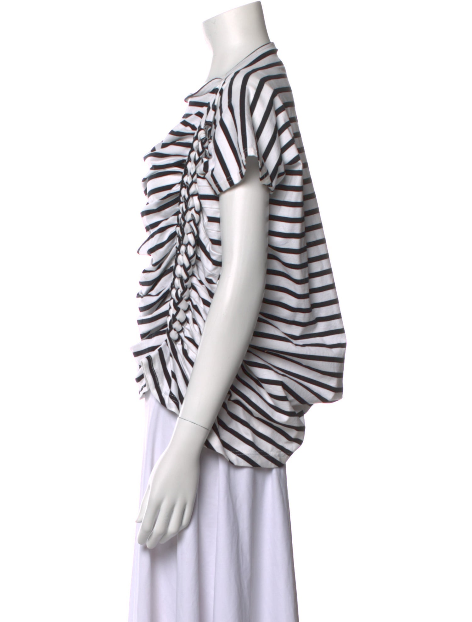 Junya Watanabe Comme des Garçons Striped Scoop Neck Top