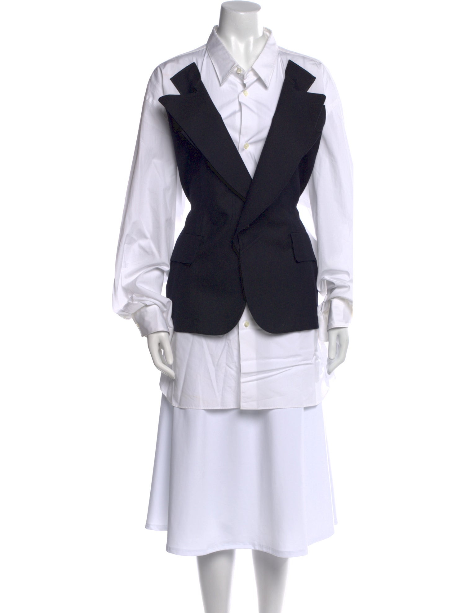 Junya Watanabe Comme des Garçons V-Neck Long Sleeve Tunic