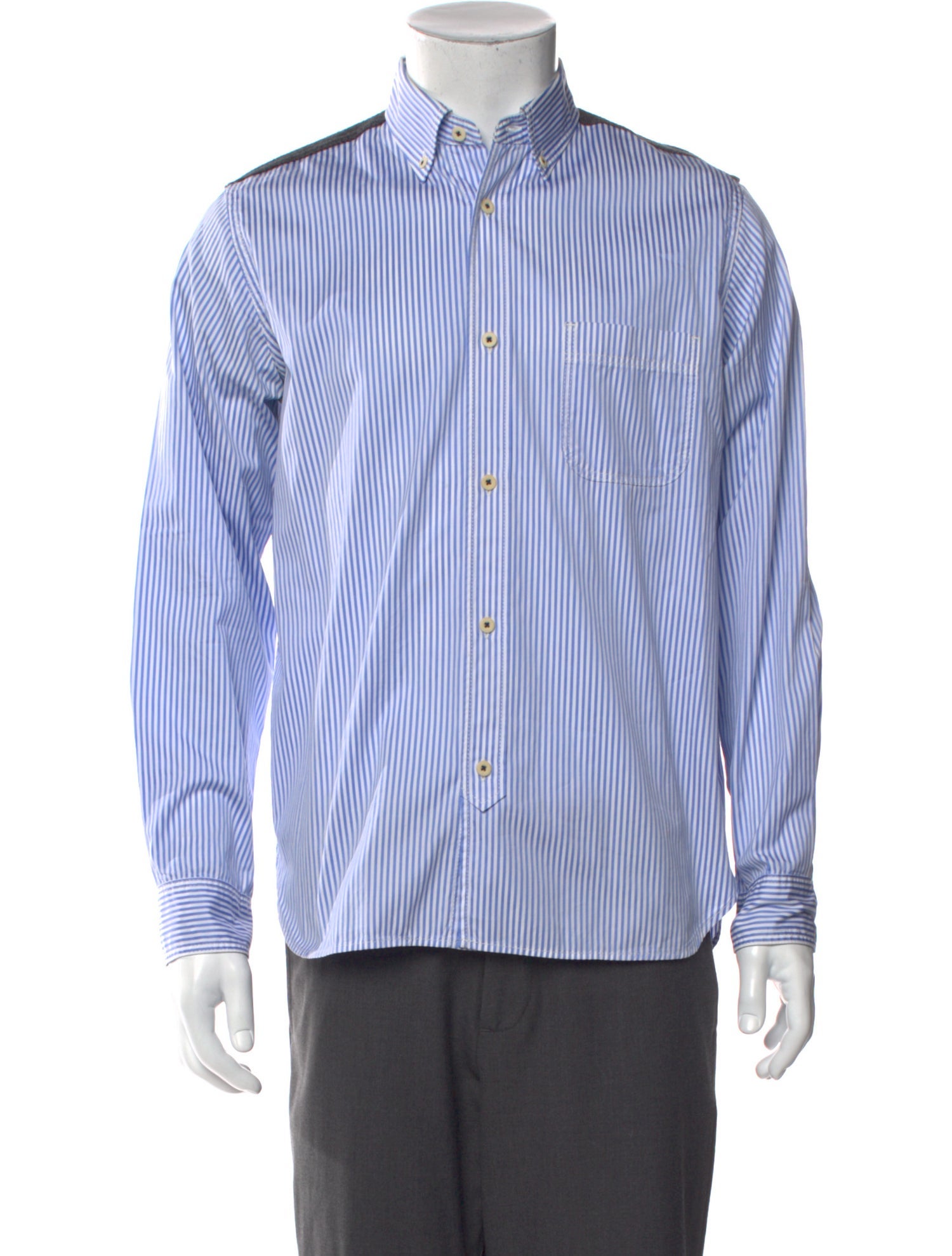 Junya Watanabe Comme des Garçons Striped Long Sleeve Dress Shirt