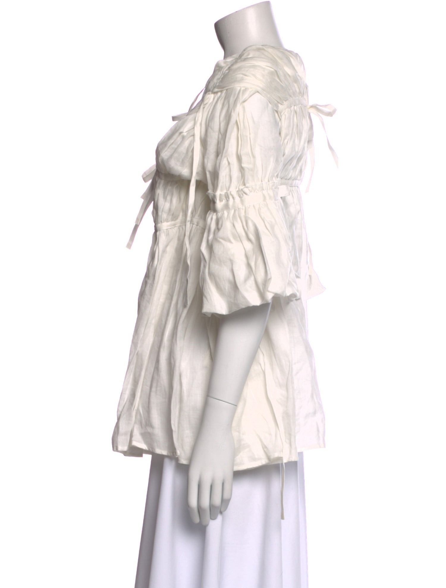 Junya Watanabe Comme des Garçons Linen V-Neck Blouse