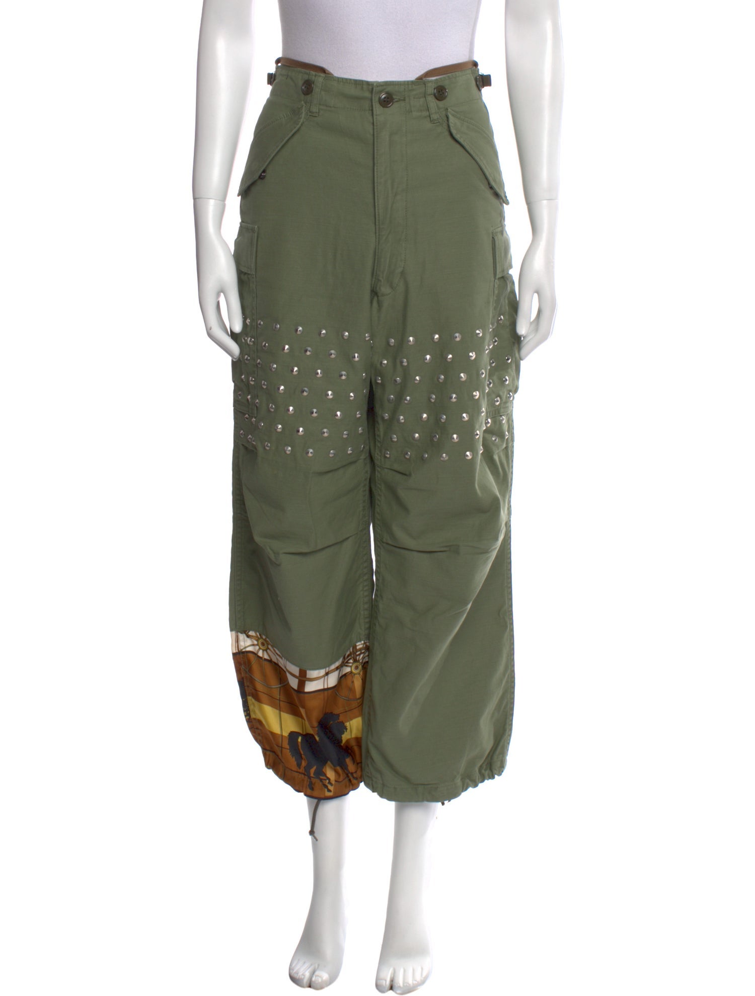 Junya Watanabe Comme des Garçons Graphic Print Wide Leg Pants