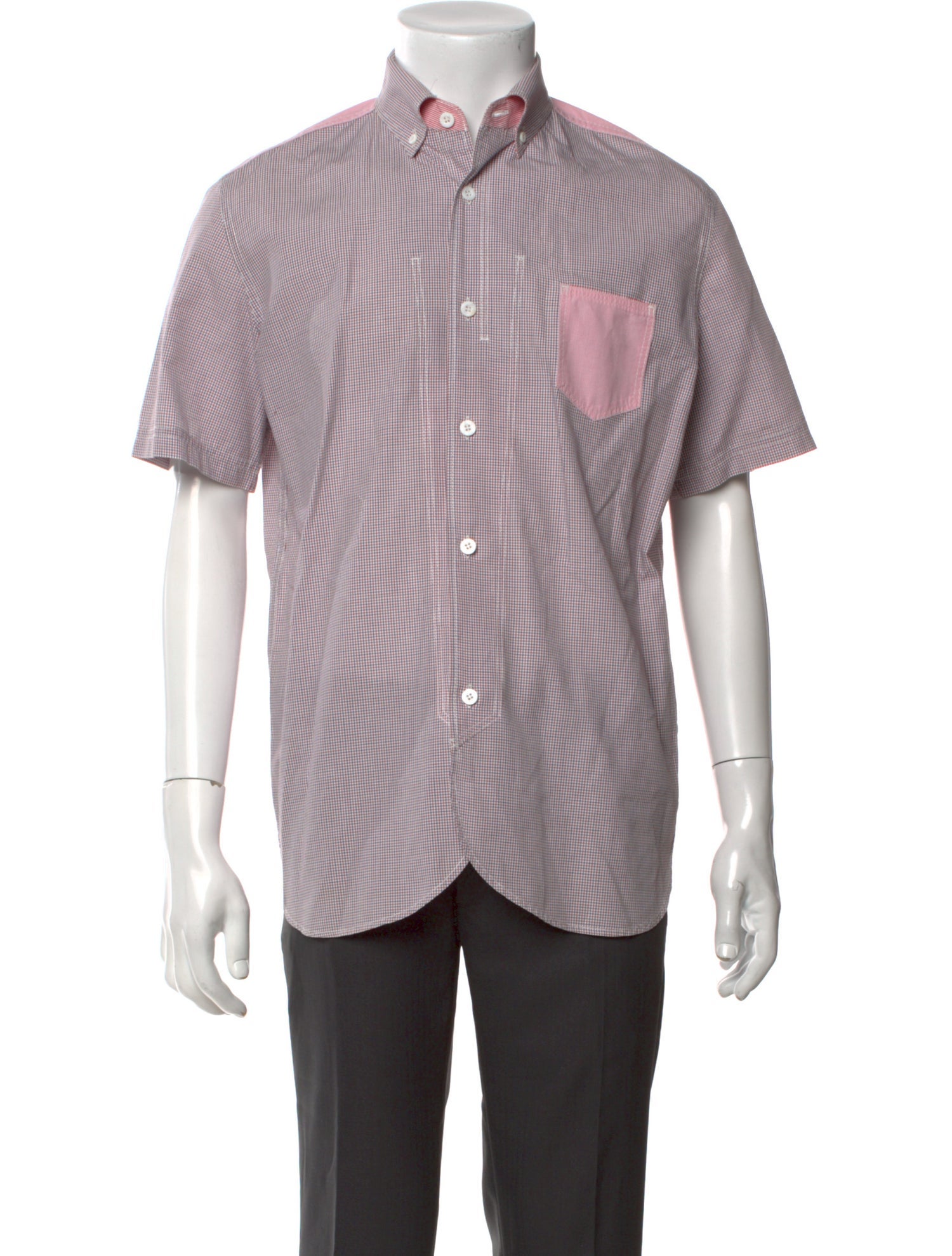 Junya Watanabe Comme des Garçons Plaid Print Short Sleeve Shirt