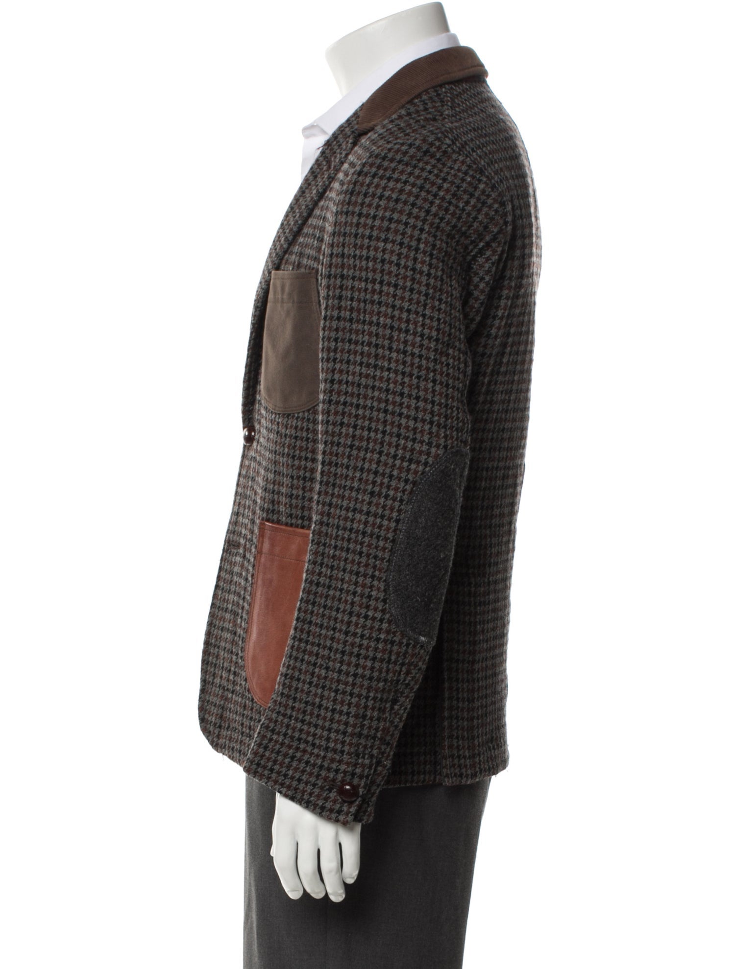Junya Watanabe Comme des Garçons Houndstooth Print Peacoat