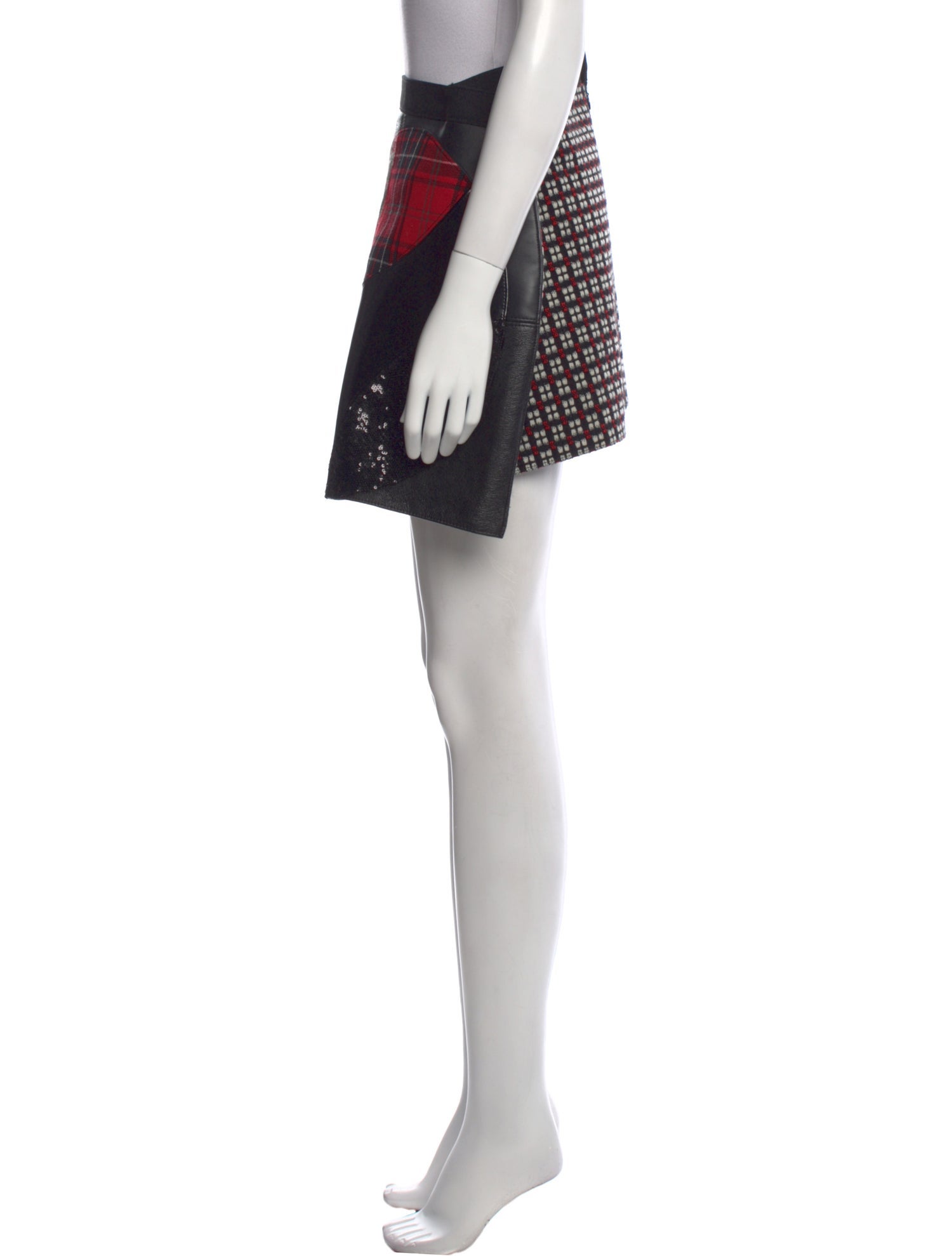 Junya Watanabe Comme des Garçons Lamb Leather Mini Skirt