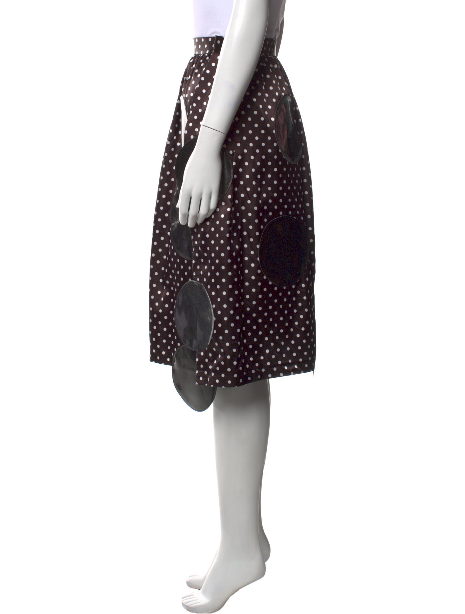 Junya Watanabe Comme des Garçons Polka Dot Print Midi Length Skirt